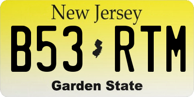 NJ license plate B53RTM