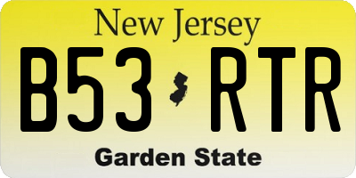 NJ license plate B53RTR
