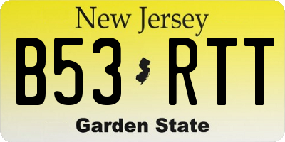 NJ license plate B53RTT