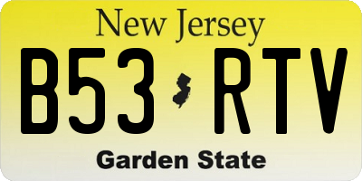 NJ license plate B53RTV