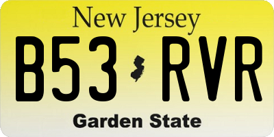 NJ license plate B53RVR