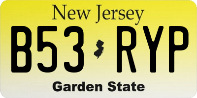 NJ license plate B53RYP