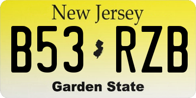 NJ license plate B53RZB