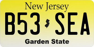 NJ license plate B53SEA