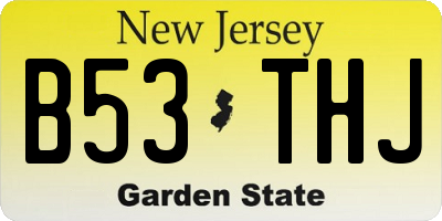 NJ license plate B53THJ