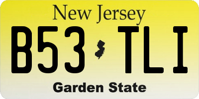 NJ license plate B53TLI