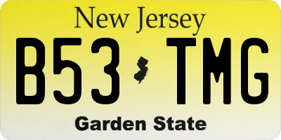 NJ license plate B53TMG