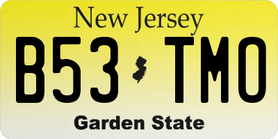 NJ license plate B53TMO