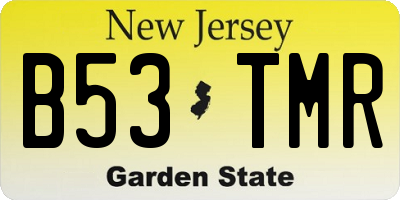 NJ license plate B53TMR