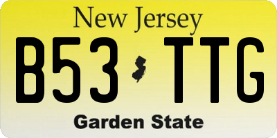 NJ license plate B53TTG
