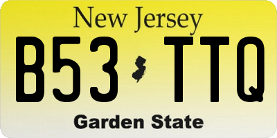 NJ license plate B53TTQ