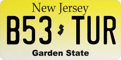 NJ license plate B53TUR