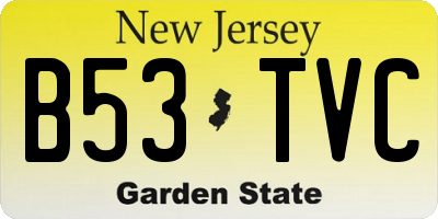 NJ license plate B53TVC