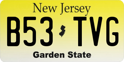 NJ license plate B53TVG