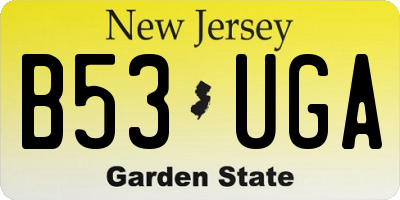NJ license plate B53UGA