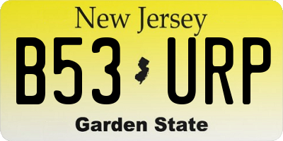 NJ license plate B53URP