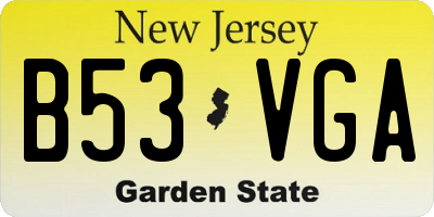 NJ license plate B53VGA