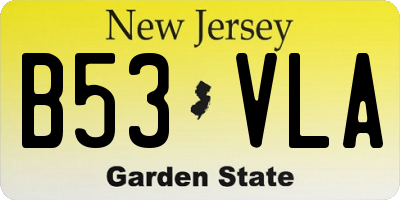 NJ license plate B53VLA