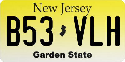 NJ license plate B53VLH