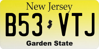 NJ license plate B53VTJ