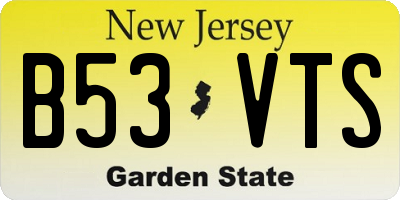 NJ license plate B53VTS