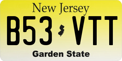 NJ license plate B53VTT