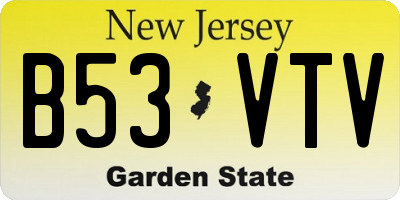 NJ license plate B53VTV
