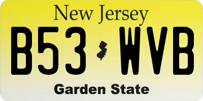 NJ license plate B53WVB