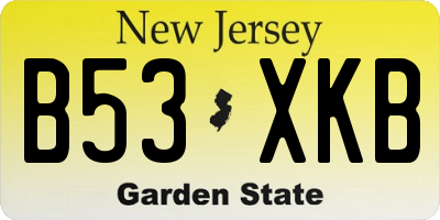 NJ license plate B53XKB