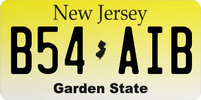 NJ license plate B54AIB