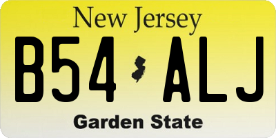 NJ license plate B54ALJ