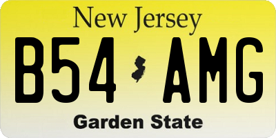 NJ license plate B54AMG