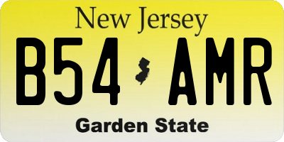 NJ license plate B54AMR
