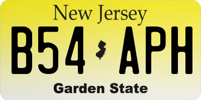 NJ license plate B54APH