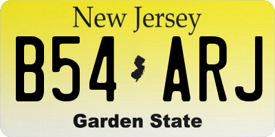 NJ license plate B54ARJ