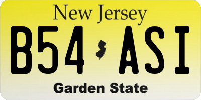 NJ license plate B54ASI