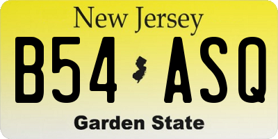 NJ license plate B54ASQ