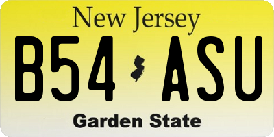 NJ license plate B54ASU