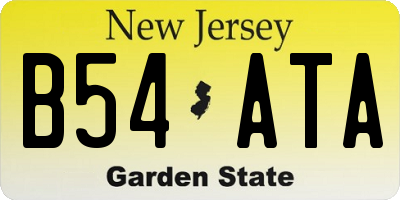 NJ license plate B54ATA