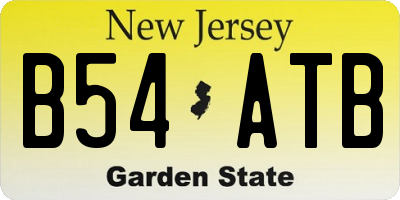 NJ license plate B54ATB