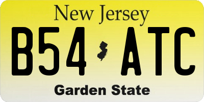 NJ license plate B54ATC