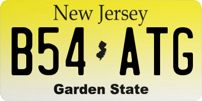 NJ license plate B54ATG