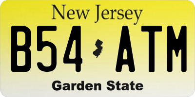 NJ license plate B54ATM