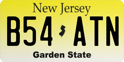 NJ license plate B54ATN
