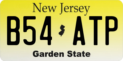 NJ license plate B54ATP