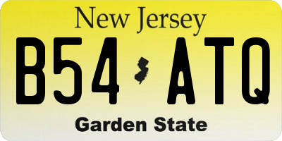 NJ license plate B54ATQ