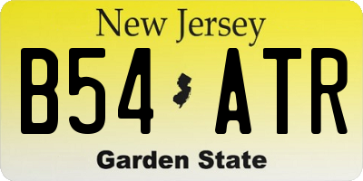 NJ license plate B54ATR