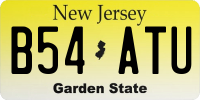 NJ license plate B54ATU