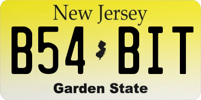 NJ license plate B54BIT