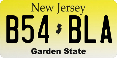 NJ license plate B54BLA